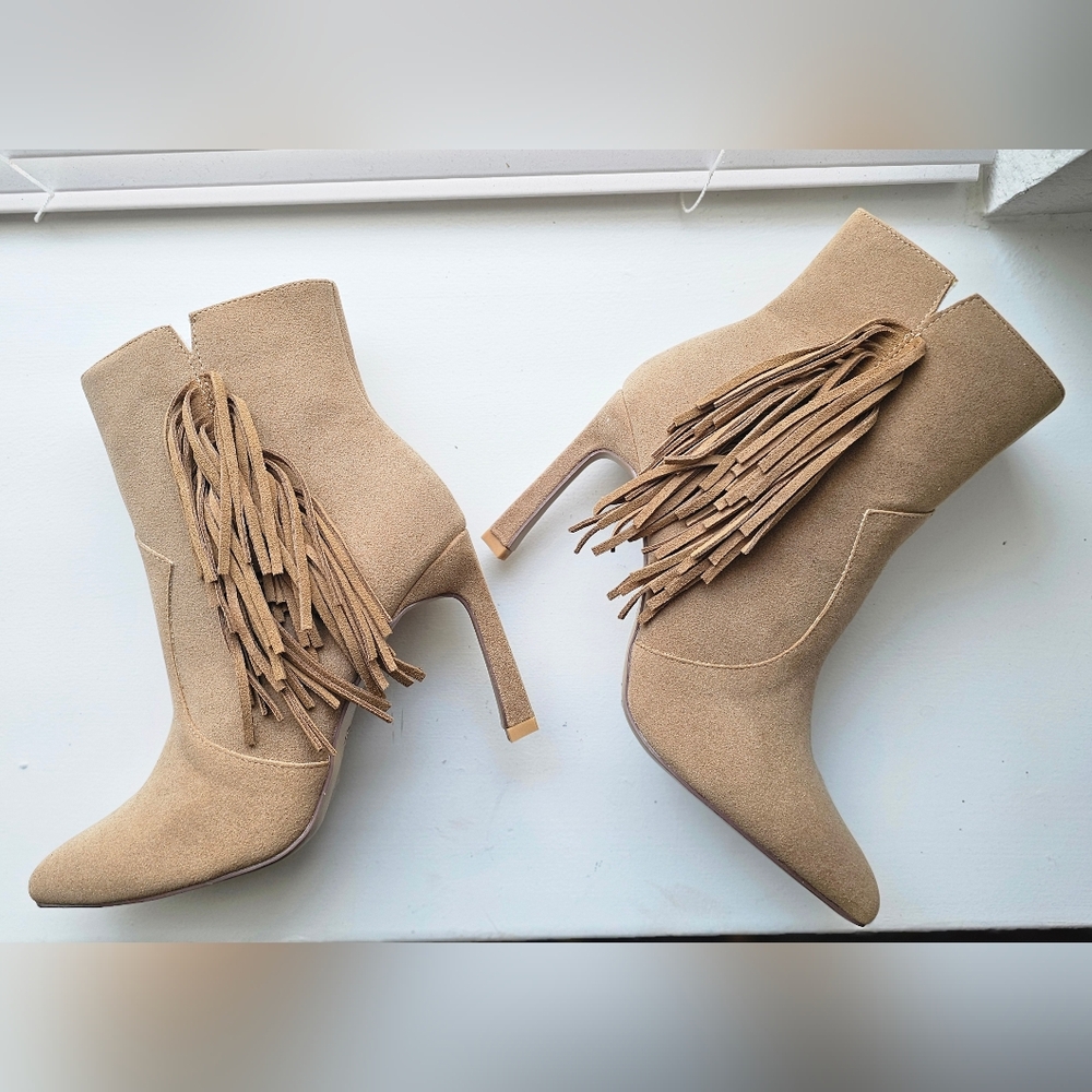 Fringe booties